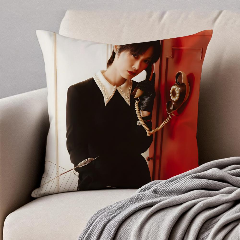 Popular fashion Chinese singer LLi Yuchun Cushion Cover Pillowcase Antidustmite Invisible Zipper Short Plush Sofa Cushion