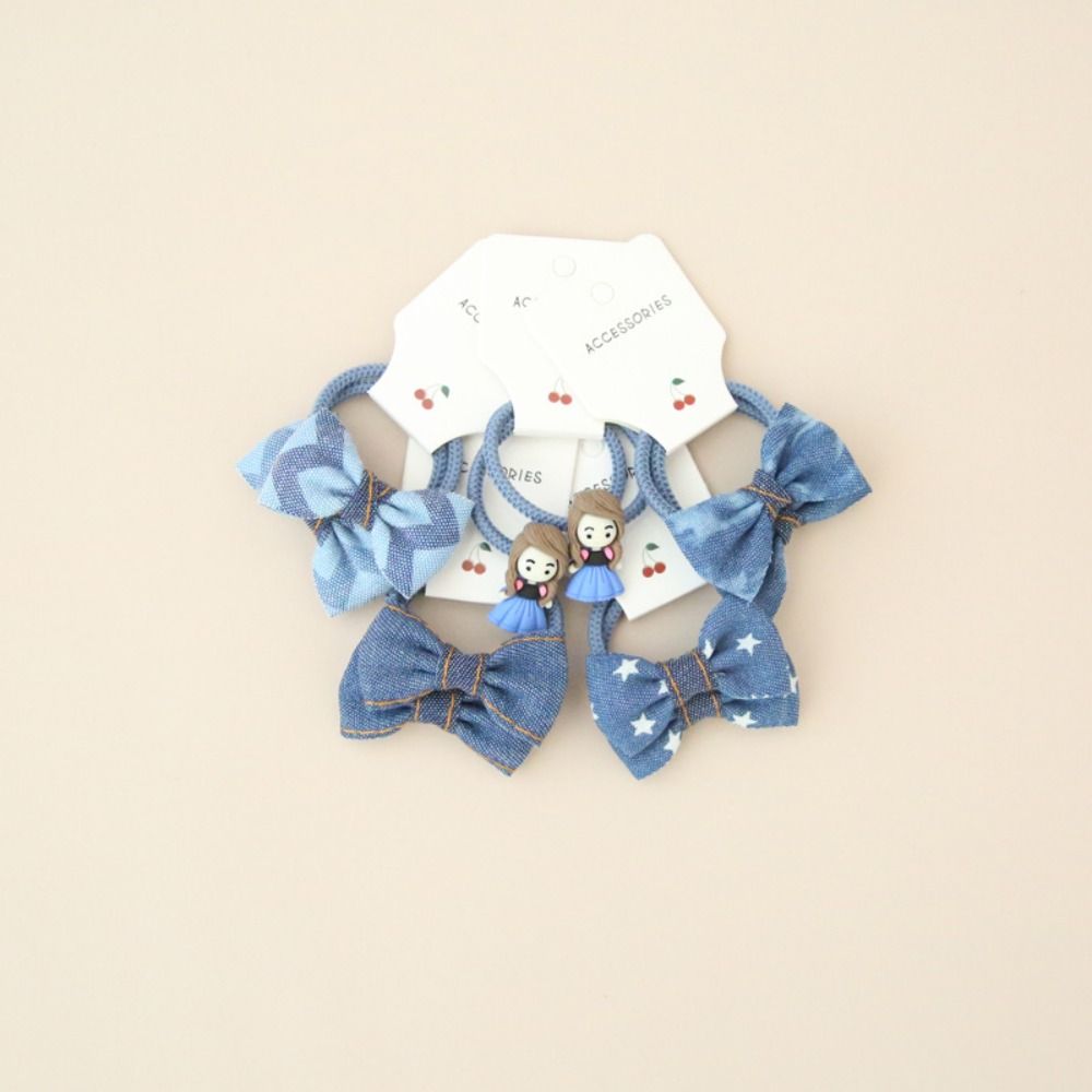 10Pcs Cute Elastic Rubber Band Kids Girls Hair Rope Luxury Hair Ties Bowknot