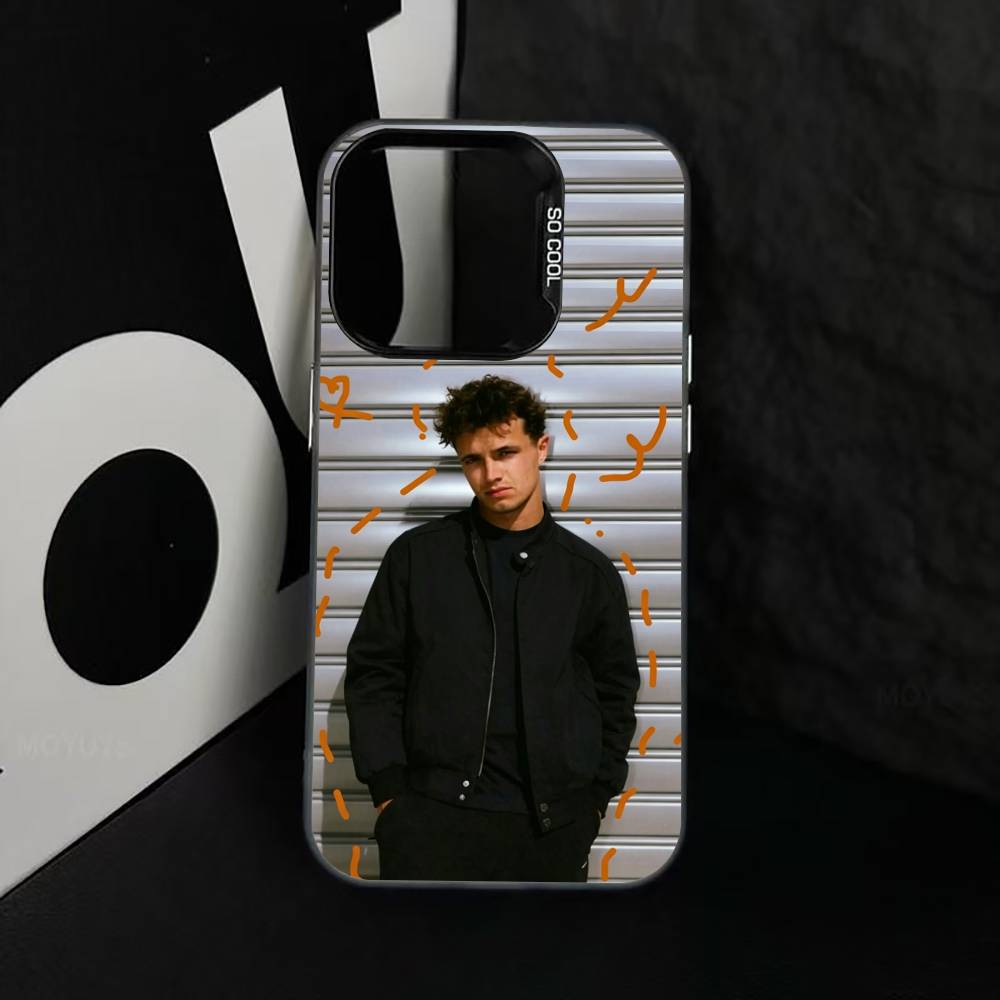 Чехол для телефона с изображением гонщика L-Lando N-Norris для iPhone 17,16,15,14,13,12,11 Plus,Pro Max,XS, Цветной серебристый чехол для телефона Funda Cover