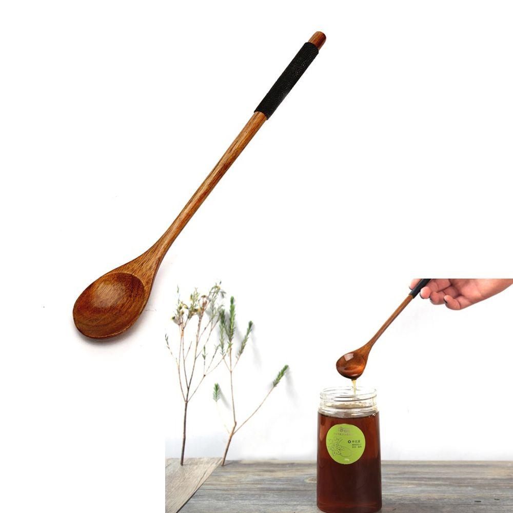 Home Living Kitchen Dining Tableware Rice Soup Wooden Spoons Kids Spoon Tea Scoops Long-handled