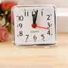 Прикроватный маленький будильник Кварцевый на батарейке Квадратный Конфетный цвет Студенческий будильник для спальни Бесшумный настольный будильник для детского стола