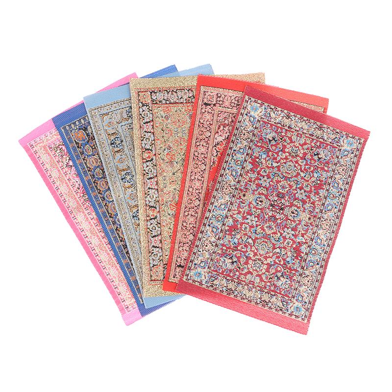 1:12 миниатюрный напольный коврик для кукольного домика, тканый чехол, модель ковра, домашний декор, игрушка