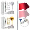 3Inch Aluminum Alloy Flagpole Ball With Locking Nut & 2Inch Nylon Pulley Flagpole Truck For 1.6-2Inch Outdoor Flag Poles