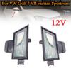 2Pcs 6000K No Error Car LED Side Under Mirror Lamps Puddle Light For Volkswagen VW Golf 7 MK7 Variant GTI R20 Sportsvan Touran MK3 T5
