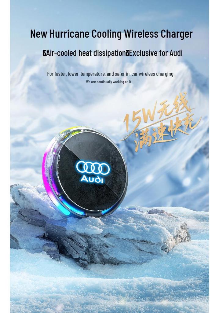 AION Y/V/S Dedicated Wireless Charging Magnetic Phone Holder with Air Cooling for In-Car Navigation