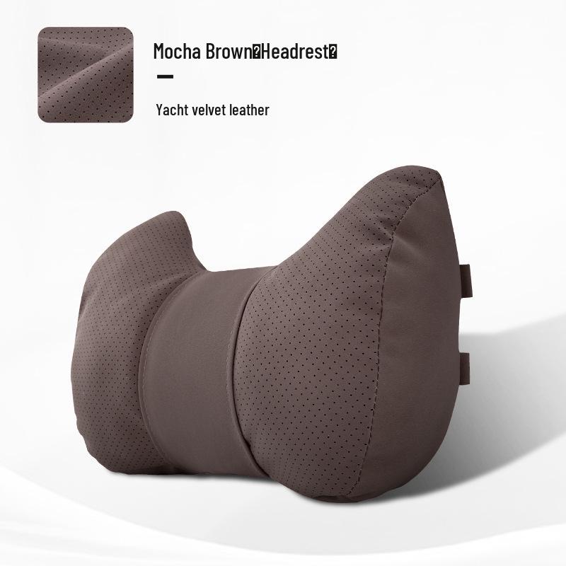Car Headrest & Lumbar Support Pillow Set - 5-Piece Neck & Back Cushion for New Vehicles