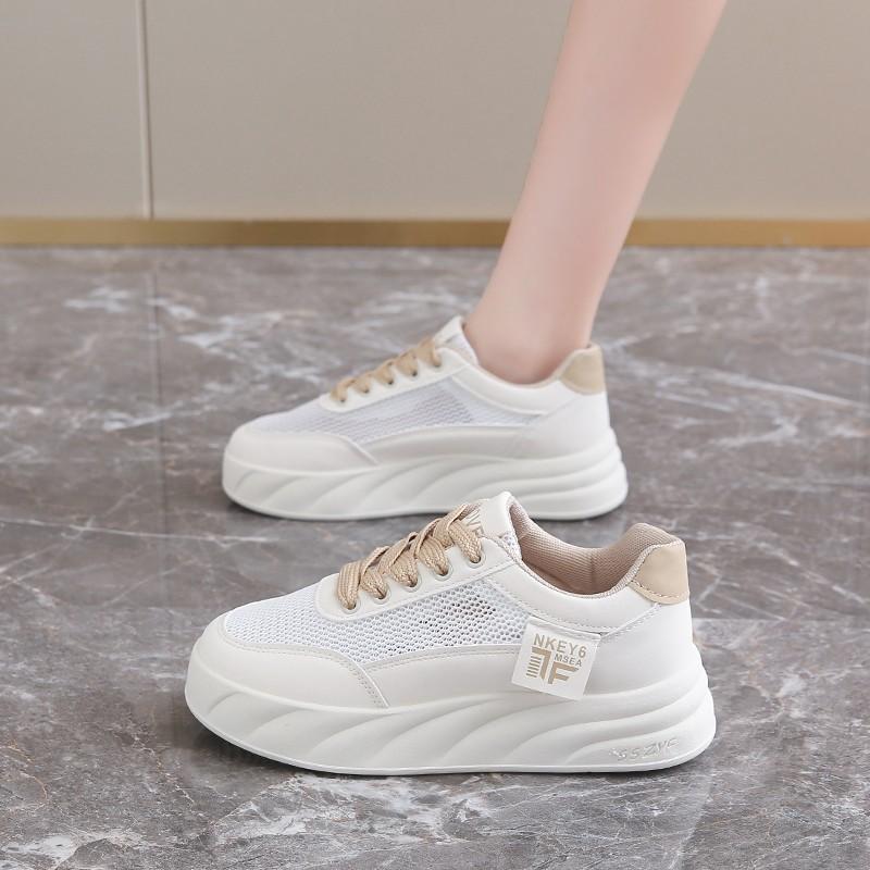 White Shoes Women's New Autumn Thick Bottom Women's Shoes Students All-Match Sports Casual Borad Shoes Fashion