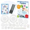 27PCS Plastic Drawing Toys Set Interlocking Gears Wheels Geometric Ruler Spirograph  Students