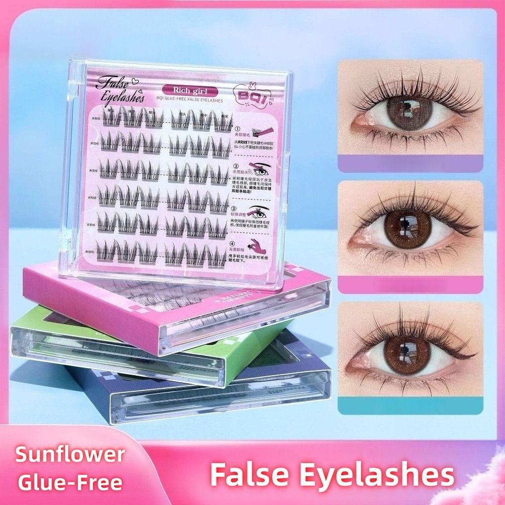 Sunflower Design False Eyelashes Easy to Use DIY Eyes Lashes New Eyelash Clusters Daily Wear