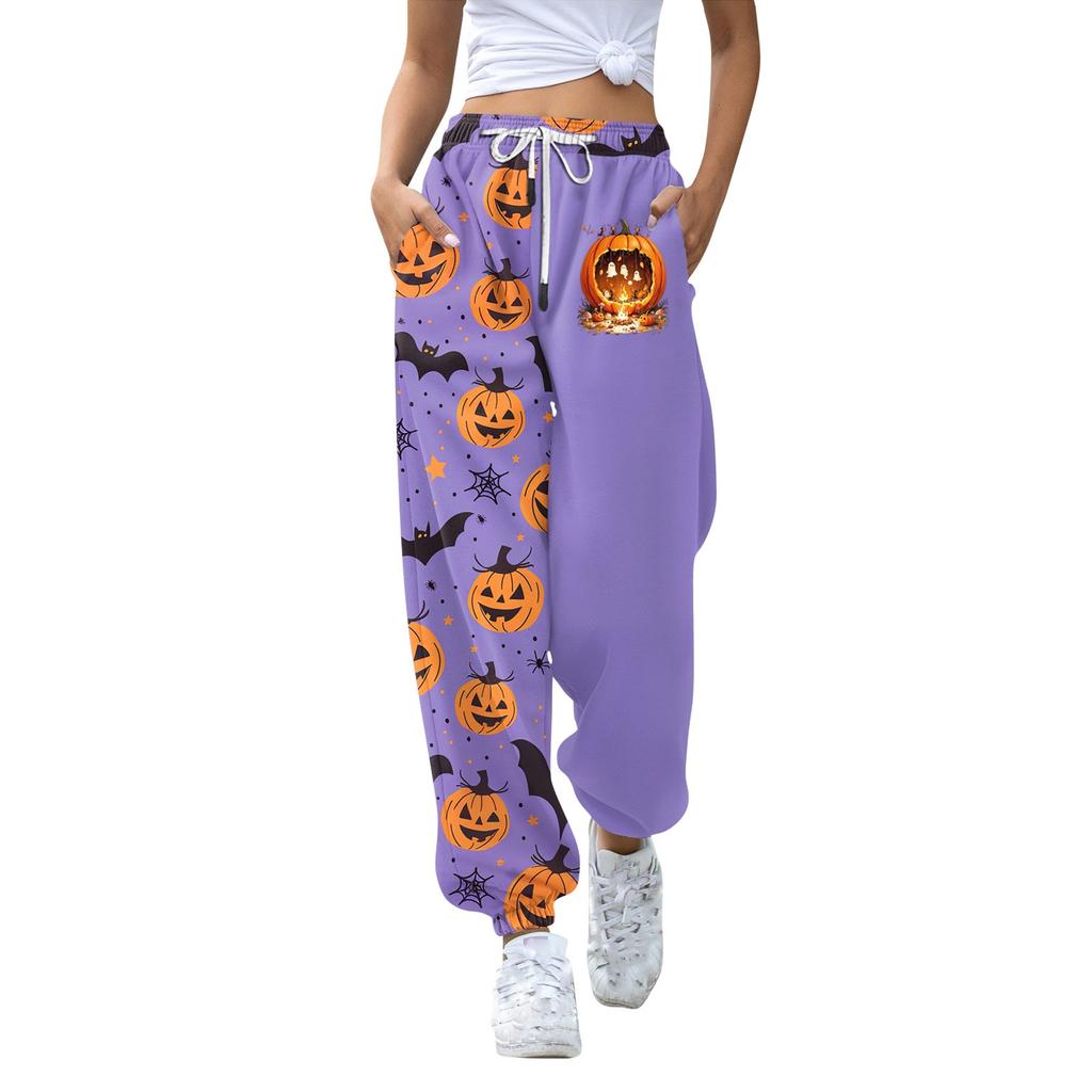 Women's Casual Fashion Sweatpants Halloween Printed Casual Pants