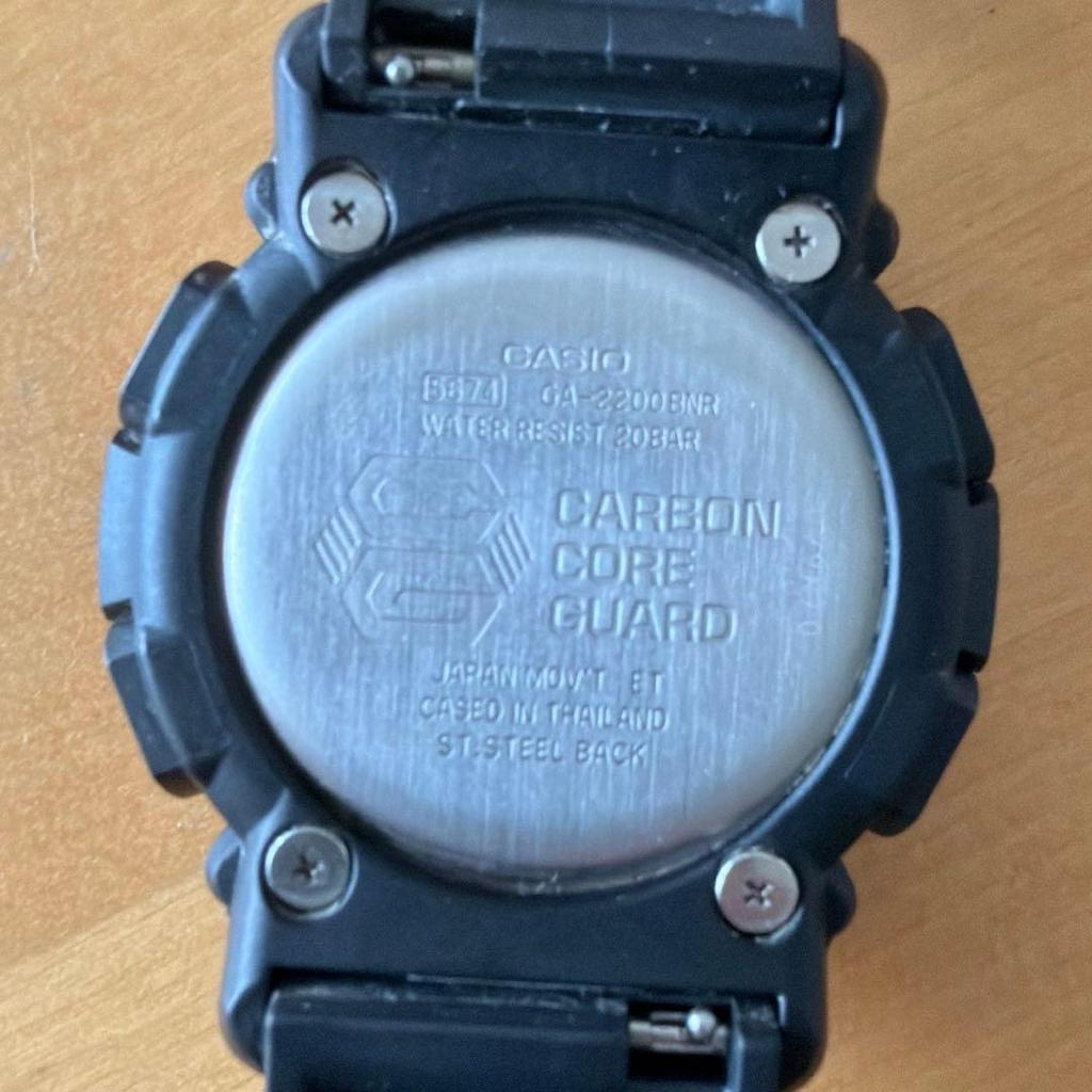 Used CASIO G-SHOCK GA-2200 Black x Red CEkansn Core Guard