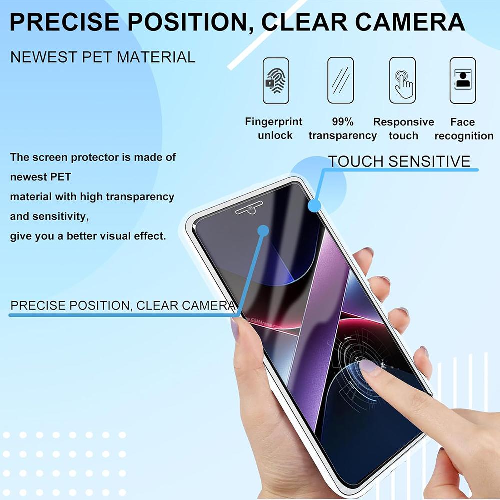 Чехол 360° для всего тела (передняя+задняя сторона) для Poco X7 Pro X6 X5 X4 X3 NFC F7 Ultra F7 Pro, прозрачный, противоударный, мягкий, из ТПУ+ПК