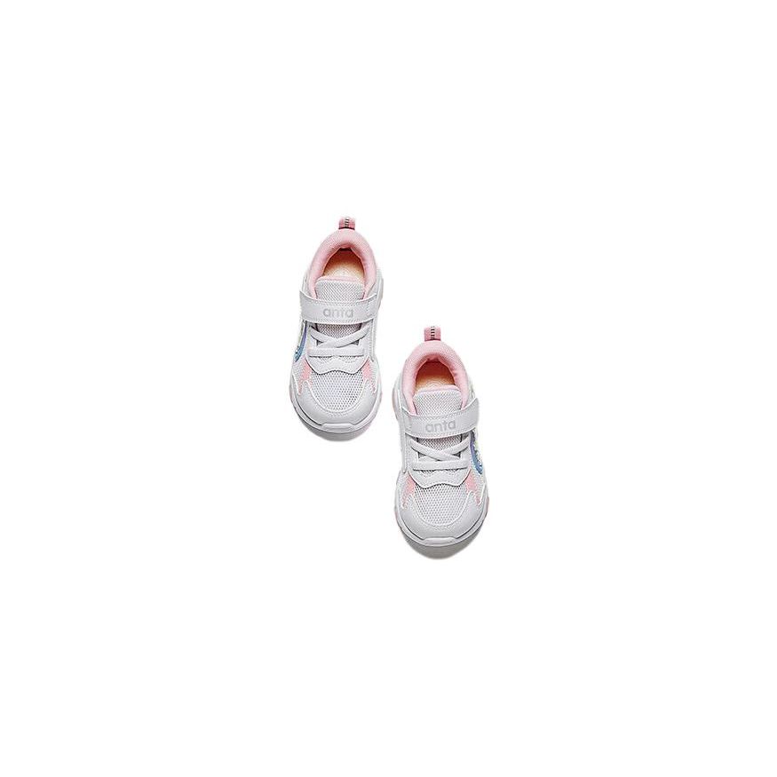 Anta Детские удобные износостойкие кроссовки Butterfly Wing с низким верхом, устойчивые к ударам, детские туфли белого и розового цвета 322330003-1
