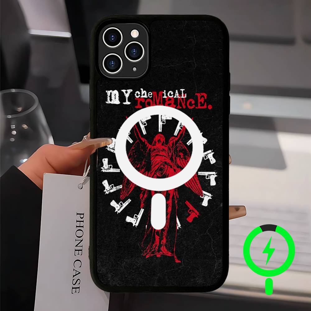 My Chemical Romance Rock Band Magnetic Case For IPhone 17 16 14 13 12 11 15 Pro Max Plus Wireless Charge Phone Cover