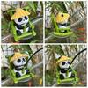 Panda Theme Fishing Panda Ornament Resin Material Outdoor Fishpond Decoration  Pond Ornament