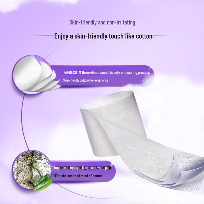 Vinda 4-Ply Cotton Soft Coreless Toilet Paper