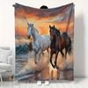 Мягкие фланелевые одеяла с тематикой лошадей, теплое плед-покрывало, комфортные одеяла для пикника, кроватей, дивана, домашней спальни, покрывало, подарки для детей