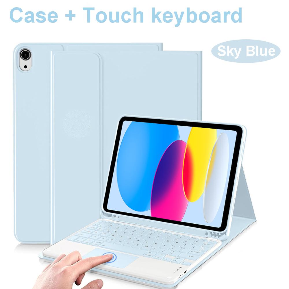 Case for iPad A16 11 Inch A3355 A3356 A3354,Bluetooth Keyboard cover for iPad 10th 10.9 Inch A2696 A2757 A2777 A3162