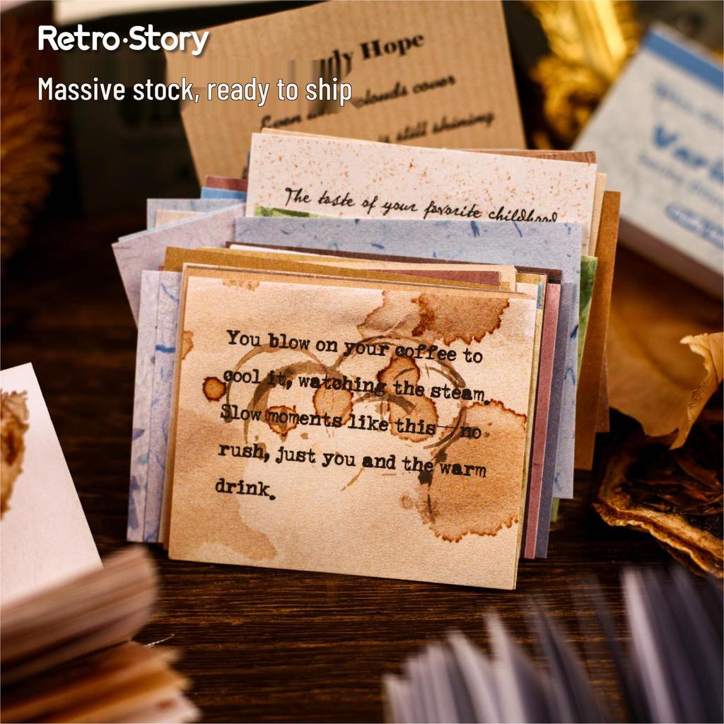 Ретро-история Цветной бобовый блокнот: Книга-блокнот с клейкими заметками для DIY, 50 листов