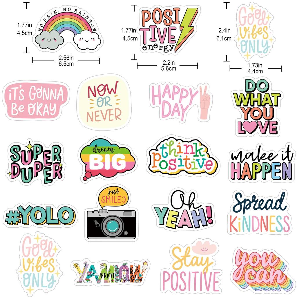 80 шт. наклейки с модными словами VSCO Pop, милый слоган, вдохновляющий креативный текст для девочек, детей, мультяшная наклейка Kawaii на ноутбуке, холодильнике, бутылке с водой, столе