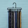 Shinko Hanger 20-Hold F-FIT Tie Hanger with 20 Hooks, Black, Made in Japan, Space-Saving Closet Storage and Organization, Large Capacity, Convenient I