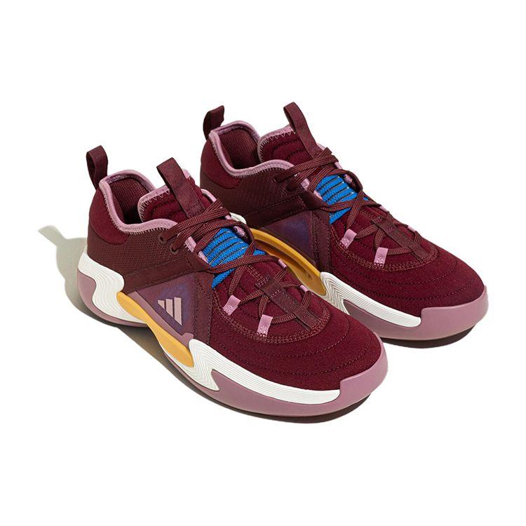 Adidas Exhibit Select Круглый носок Шнуровка Нескользящие Износостойкие Амортизирующие Низкие Баскетбольные Кроссовки Женские Кроссовки Красный Розовый IE9323