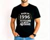 Сделано в 1996 году 30 Лет Бытия Футболка Футболка на 30-й День Рождения Рубашка Футболка Подарок на День Рождения для Унисекс Счастливого Дня Рождения Футболка