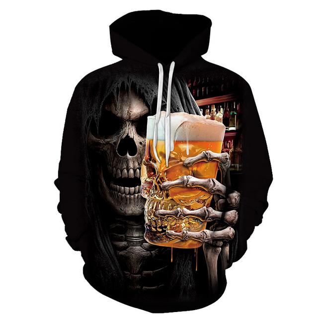 Men's Hoodie 3d Print, Horror Theme Hoodie Fashion Autumn and Winter Men's Sportswear