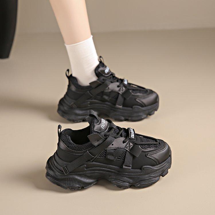 Mesh Dad Shoes Women's Platform Muffin Spring 2025 New Versatile Small Height Increase Casual Women's Shoes