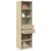 VidaXL Buffet haut chêne sonoma 50x42,5x185 cm bois d'ingénierie, buffet, placard, armoire latérale, armoire, armoire de 3281457