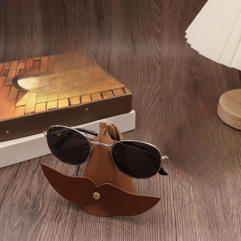 1 шт. Креативный съемный держатель для очков с бородой, забавные маленькие украшения для офиса, стойка для ювелирных изделий из искусственной кожи