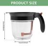 Fat Separator, 4 Cup 1L Fat Separator Jug Gravy Separator and Strainer with Bottom Release, Gravy Jug Fat Separator Cup