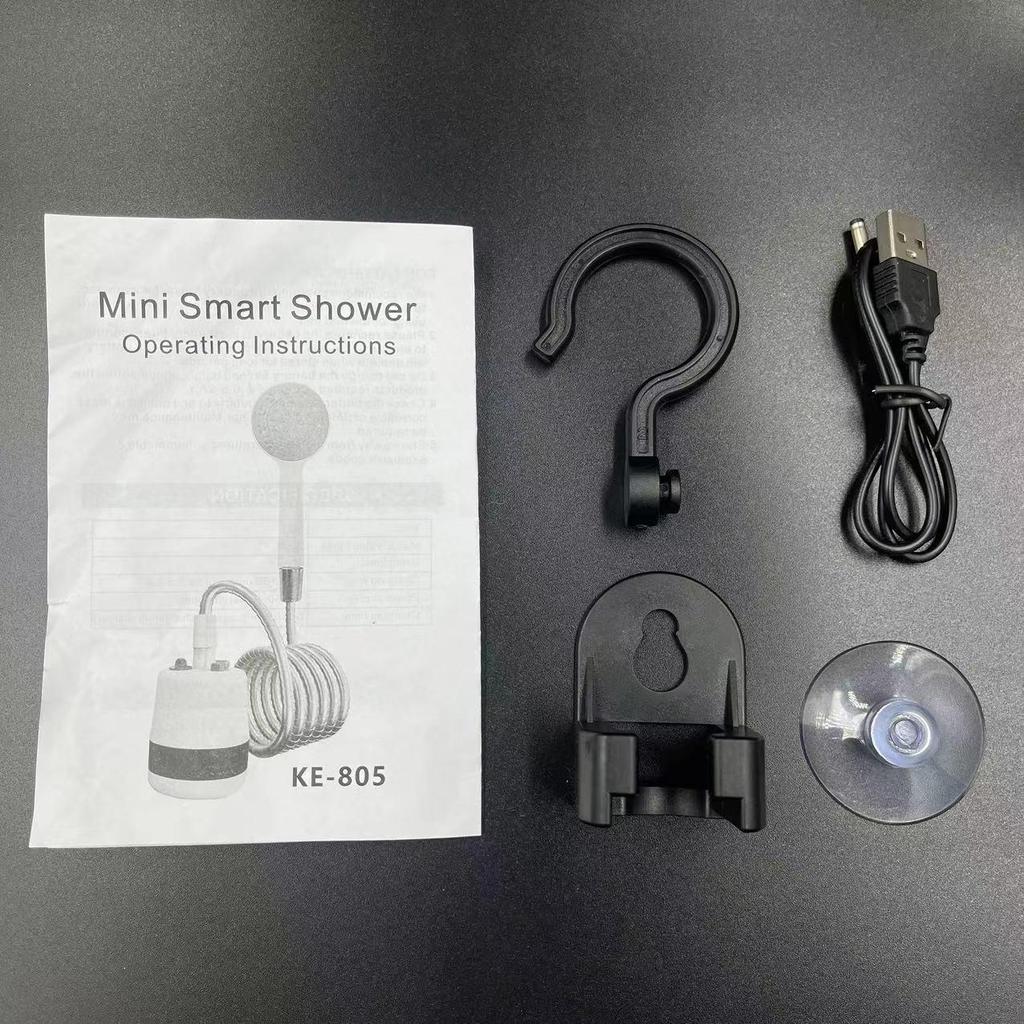 USB Rechargeable Portable Electric Shower Head for Outdoor and Dorm Use