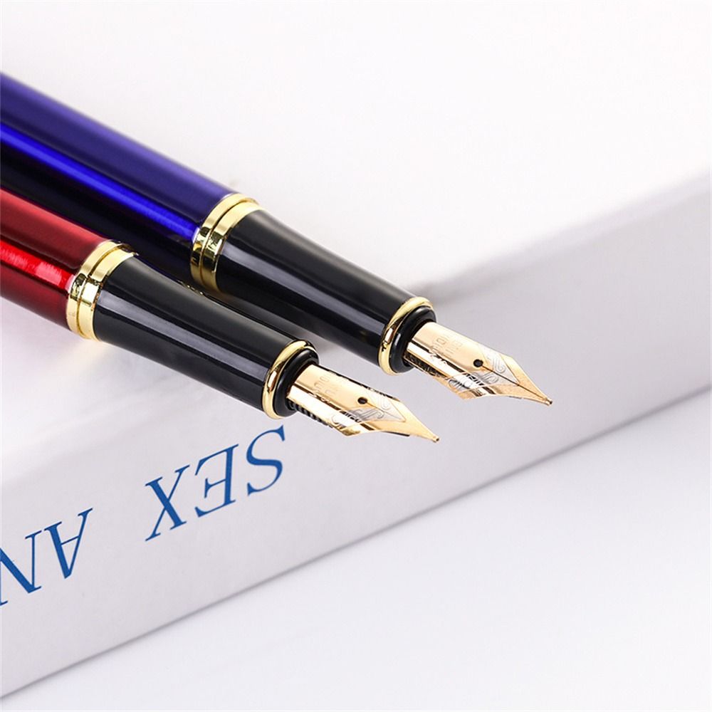 Quality Black Golden Business Student Metal Writing Pens Fountain Pen Inking Pens Signature Pen
