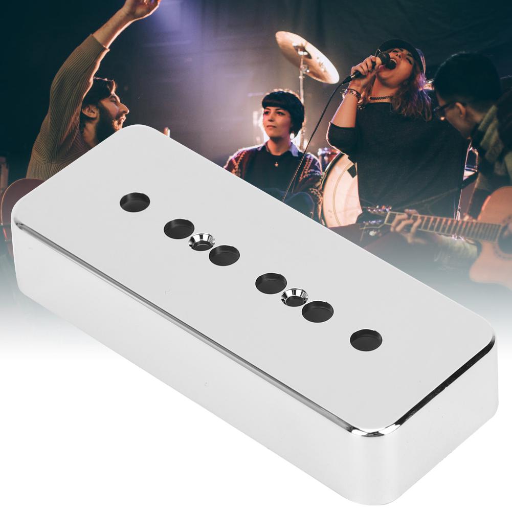 2Pcs Pickup Cover High Quality Silver Chrome Plating ABS Musical Instrument Accessories