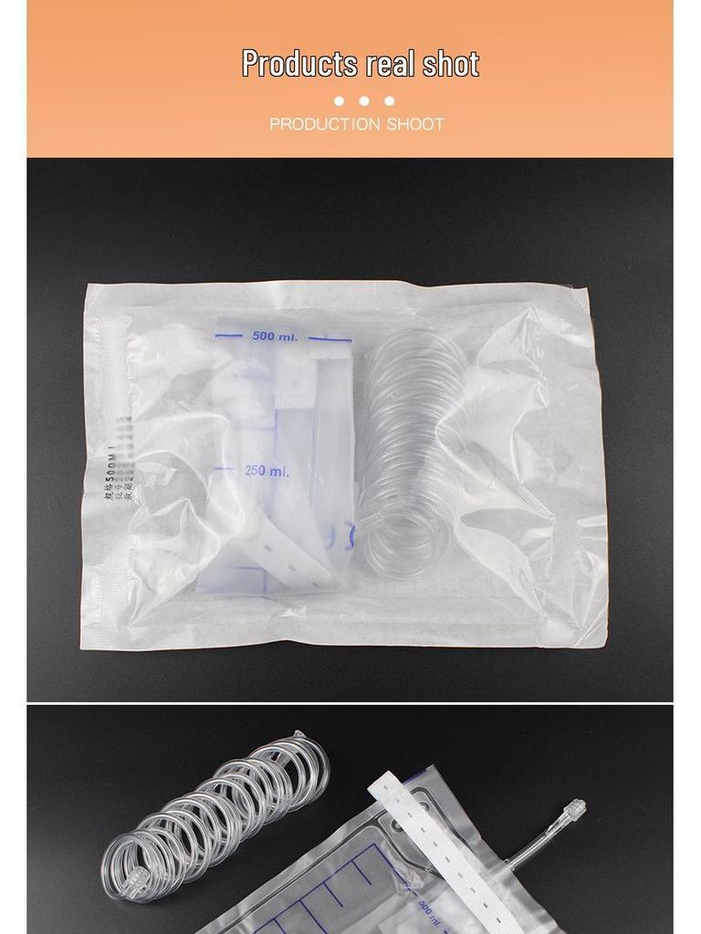 500ml Pet Urine Collection Bag with Anti-Reflux Tube - Disposable Cat & Dog Catheter