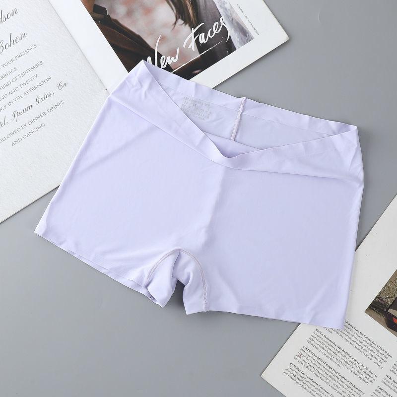 Women Boxers Underwear Seamless Panties Solid Color Boyshorts Mid Waist Panties Invisible Safety Panty Female Underpants