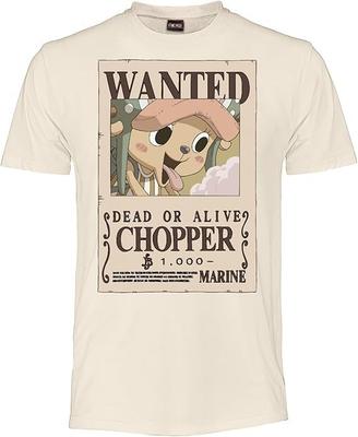 ONE PIECE T-shirt CHOPPER TONY WANTED Adult T-shirt ORIGINAL Official BEIGE