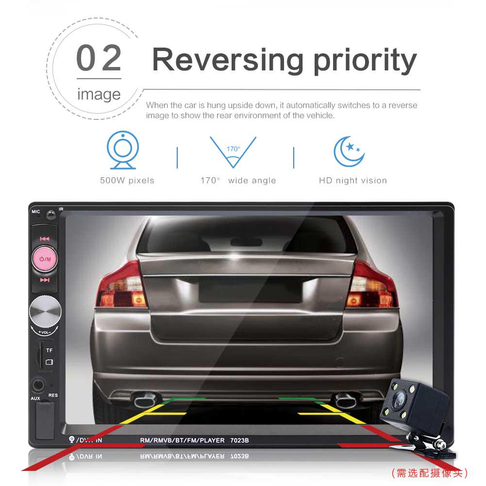7023B 7-дюймовый Bluetooth-радио, аудио, 2Din, автомобильный видеоMP5-плеер с камерой заднего вида Электронное Королевство