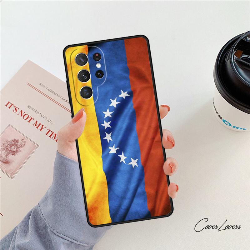 Чехол для телефона с флагом и гербом Венесуэлы Для Samsung Galaxy S24 S25 S23 S22 Ultra Note 10 20 Plus S20 S21 FE