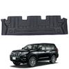 Wellvie Custom Floor Mats for the New Prado with 3D High and for Outdoor and Leisure (150 Series), Third-Row Seats, 7-Passenger, Mudguards, Design,