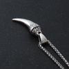 Norse Viking Wolf Teeth Odin Necklace for Men Stainless Steel Amulet Jewelry