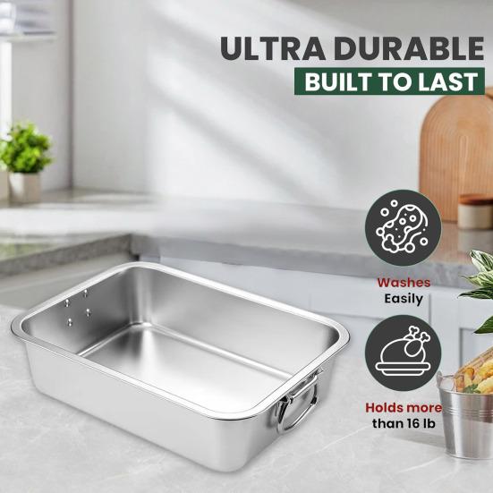 Casserole Baking Pan with Foldable Handles Easy To Clean Dishwasher Safe Non-stick Coating Dish Oven Cooking Pot