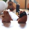 Cute Wedding Dress Capibala Pendant Plush Toy Doll Keychain Bag Accessories Kawaii Doll Plush Keychain Car Key Pendant