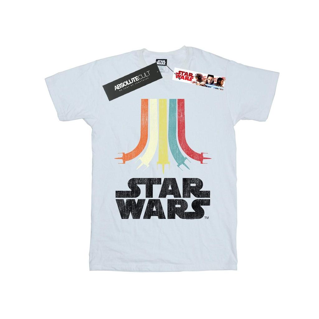 Star Wars Womens/Ladies Retro Rainbow Cotton Boyfriend T-Shirt