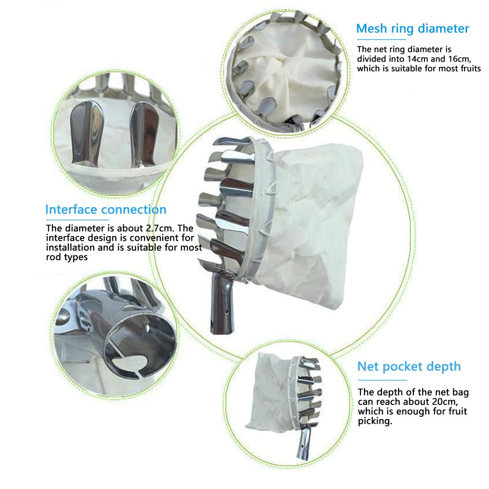 Эргономичный сборщик фруктов, эффективный металлический ручной антикоррозийный инструмент для сбора фруктов для сада