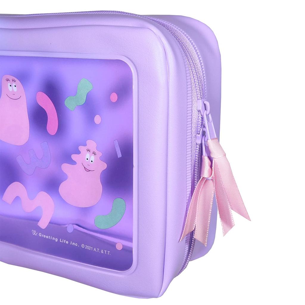 Barbapapa Greeting Life Window Pouch M Size Purple BBZ-251