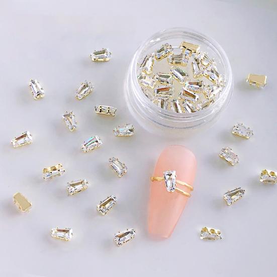 20 шт./кор. украшения для ногтей блестящие кубические цирконии блестящие стразы для ногтей ювелирные украшения для женщин