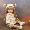 55 Cm Silicone Whole Body Reborn Doll Maggi Cute Pasted Long Gold Hair Newborn Doll Alive Girl Baby Doll Toys for Kids Children Shower Play House Toy