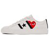 Comme des Garçons PLAY x One Star Academy Pro Молочно-черные унисекс кроссовки кремово-красные A09878C